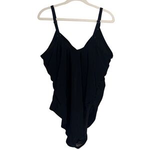 BloomChic Black One Piece Swim Suit Size 3X